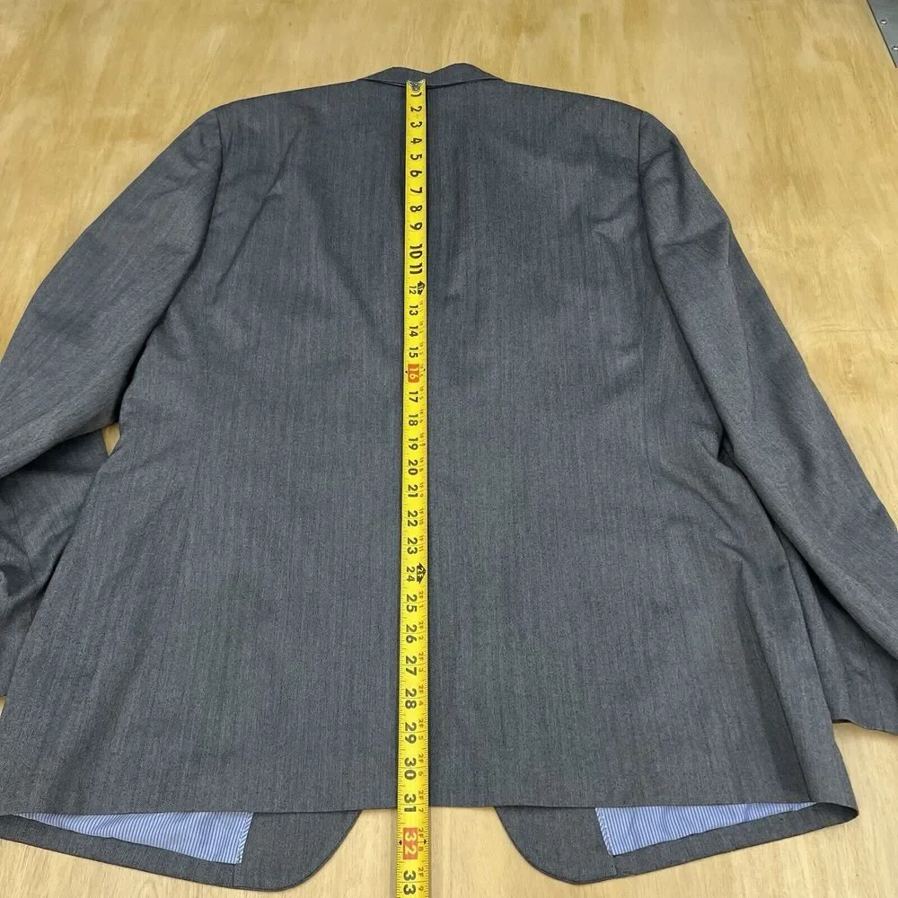 Banana Republic Sport Jacket Blazer Mens 46R Tailored Slim Polyester Herringbone